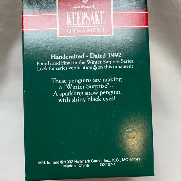 Three Penguin and a Snowman Hallmark Ornament - Picture 3 of 10